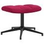 Sillón de relax con taburete terciopelo rojo tinto en Sillones | Comprar online en Foro24