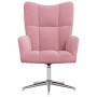 Sillón de relax de terciopelo rosa en Sillones | Comprar online en Foro24