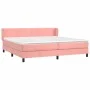 Box spring bed with pink velvet mattress 200x200 cm by , Beds and slatted bases - Ref: Foro24-3127456, Price: 517,80 €, Disco...