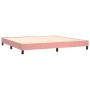 Box spring bed with pink velvet mattress 200x200 cm by , Beds and slatted bases - Ref: Foro24-3127456, Price: 536,15 €, Disco...