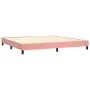 Box spring bed with pink velvet mattress 200x200 cm by , Beds and slatted bases - Ref: Foro24-3127456, Price: 517,80 €, Disco...