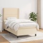 Cama box spring con colchón tela color crema 80x200 cm de , Camas y somieres - Ref: Foro24-3127842, Precio: 341,20 €, Descuen...