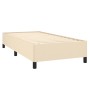 Cama box spring con colchón tela color crema 80x200 cm de , Camas y somieres - Ref: Foro24-3127842, Precio: 341,20 €, Descuen...