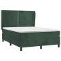 Box spring bed with dark green velvet mattress 140x200 cm by , Beds and slatted bases - Ref: Foro24-3129156, Price: 504,13 €,...