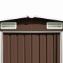 Brauner Gartenschuppen aus Metall, 257 x 489 x 181 cm von vidaXL, Schuppen - Ref: Foro24-143351, Preis: 542,16 €, Rabatt: %