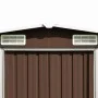 Brauner Gartenschuppen aus Metall, 257 x 489 x 181 cm von vidaXL, Schuppen - Ref: Foro24-143351, Preis: 532,53 €, Rabatt: %