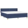 Boxspringbett mit blauer Stoffmatratze 160x200 cm von , Betten und Lattenroste - Ref: Foro24-3130207, Preis: 475,94 €, Rabatt: %