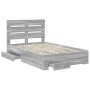 Estructura de cama con cajón Gris Sonoma 120 x 190 cm en Conjuntos de muebles | Comprar online en Foro24