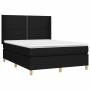 Box spring bed with black fabric mattress 140x190 cm by , Beds and slatted bases - Ref: Foro24-3131907, Price: 463,10 €, Disc...
