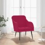 Sillón de terciopelo rojo tinto 63x76x80 cm en Sillones | Comprar online en Foro24