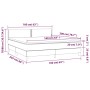 Boxspringbettmatratze und LED-Leuchten aus blauem Stoff 160x200 cm von , Betten und Lattenroste - Ref: Foro24-3133091, Preis:...