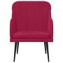 Sillón de terciopelo rojo tinto 63x76x80 cm en Sillones | Comprar online en Foro24