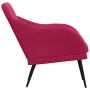 Sillón de terciopelo rojo tinto 63x76x80 cm en Sillones | Comprar online en Foro24