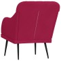 Sillón de terciopelo rojo tinto 63x76x80 cm en Sillones | Comprar online en Foro24