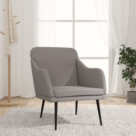 Sillón de tela gris taupe 63x76x80 cm en Sillones | Comprar online en Foro24
