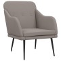 Sillón de tela gris taupe 63x76x80 cm en Sillones | Comprar online en Foro24
