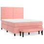 Box spring bed with pink velvet mattress 140x200 cm by , Beds and slatted bases - Ref: Foro24-3137790, Price: 525,75 €, Disco...