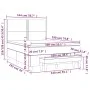 Box spring bed with pink velvet mattress 140x190 cm by , Beds and slatted bases - Ref: Foro24-3137784, Price: 542,73 €, Disco...