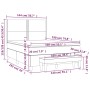 Boxspringbett mit rosa Samtmatratze 140x190 cm von , Betten und Lattenroste - Ref: Foro24-3137784, Preis: 525,14 €, Rabatt: %