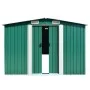 Green metal garden shed 257x489x181 cm by vidaXL, Sheds - Ref: Foro24-143348, Price: 576,19 €, Discount: %