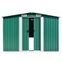 Grüner Gartenschuppen aus Metall, 257 x 489 x 181 cm von vidaXL, Schuppen - Ref: Foro24-143348, Preis: 587,14 €, Rabatt: %
