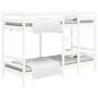 Etagenbett aus massivem weißem Kiefernholz, 75 x 190 cm von , Betten und Lattenroste - Ref: Foro24-3139845, Preis: 279,76 €, ...