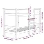 Etagenbett aus massivem weißem Kiefernholz, 75 x 190 cm von , Betten und Lattenroste - Ref: Foro24-3139845, Preis: 279,76 €, ...