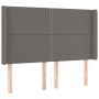 Cama box spring colchón y LED cuero sintético gris 140x200 cm de , Camas y somieres - Ref: Foro24-3139329, Precio: 504,30 €, ...