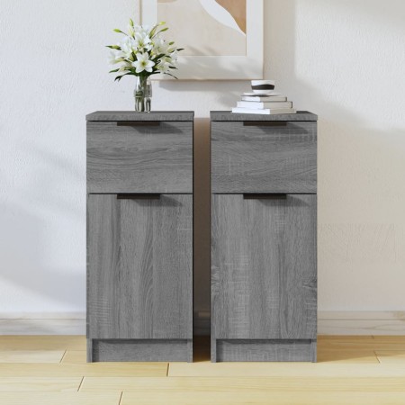 Aparadores 2 uds madera contrachapada gris Sonoma 30x30x70 cm de , Aparadores - Ref: Foro24-817003, Precio: 103,89 €, Descuen...