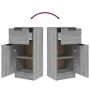 Sideboards 2 Stk. Sonoma graues Sperrholz 30x30x70 cm von , Sideboards - Ref: Foro24-817003, Preis: 101,93 €, Rabatt: %