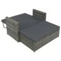2-teiliges Gartenmöbel-Set und graue synthetische Rattankissen von vidaXL, Outdoor-Sofas - Ref: Foro24-44483, Preis: 350,57 €...