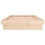 Bed frame with LED solid wood 90x200 cm by , Beds and slatted bases - Ref: Foro24-819957, Price: 113,40 €, Discount: %