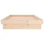 Bed frame with LED solid wood 90x200 cm by , Beds and slatted bases - Ref: Foro24-819957, Price: 111,99 €, Discount: %