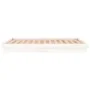 Bed frame with LED solid wood white 140x190 cm by , Beds and slatted bases - Ref: Foro24-820018, Price: 164,06 €, Discount: %