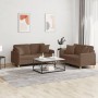 Zweiteiliges Sofaset mit braunem Stoff und Kissen. von , Sofas - Ref: Foro24-3202105, Preis: 439,15 €, Rabatt: %