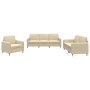 Juego de sofás con cojines 3 piezas tela crema by , Sofas - Ref: Foro24-3202056, Price: 611,15 €, Discount: %