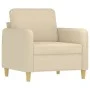 Juego de sofás con cojines 3 piezas tela crema by , Sofas - Ref: Foro24-3202056, Price: 601,73 €, Discount: %