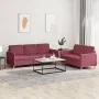 Zweiteiliges Sofaset mit Kissen, Stoff in Weinrot. von , Sofas - Ref: Foro24-3202124, Preis: 415,03 €, Rabatt: %