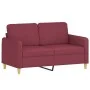 Zweiteiliges Sofaset mit Kissen, Stoff in Weinrot. von , Sofas - Ref: Foro24-3202124, Preis: 415,03 €, Rabatt: %