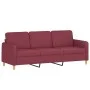 Zweiteiliges Sofaset mit Kissen, Stoff in Weinrot. von , Sofas - Ref: Foro24-3202124, Preis: 415,03 €, Rabatt: %