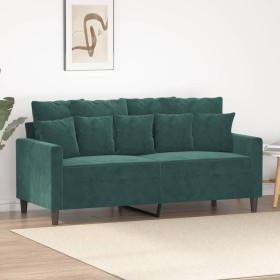 Zweiplätziges Samtsofa in dunkelgrün, 140 cm. von , Sofas - Ref: Foro24-359305, Preis: 193,21 €, Rabatt: %