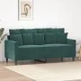 Zweiplätziges Samtsofa in dunkelgrün, 140 cm. von , Sofas - Ref: Foro24-359305, Preis: 209,12 €, Rabatt: %