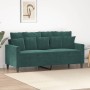 Zweiplätziges Samtsofa in dunkelgrün, 140 cm. von , Sofas - Ref: Foro24-359305, Preis: 193,21 €, Rabatt: %