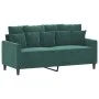 Zweiplätziges Samtsofa in dunkelgrün, 140 cm. von , Sofas - Ref: Foro24-359305, Preis: 209,12 €, Rabatt: %