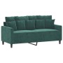 Zweiplätziges Samtsofa in dunkelgrün, 140 cm. von , Sofas - Ref: Foro24-359305, Preis: 193,21 €, Rabatt: %