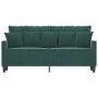 Zweiplätziges Samtsofa in dunkelgrün, 140 cm. von , Sofas - Ref: Foro24-359305, Preis: 209,12 €, Rabatt: %