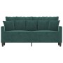 Zweiplätziges Samtsofa in dunkelgrün, 140 cm. von , Sofas - Ref: Foro24-359305, Preis: 193,21 €, Rabatt: %