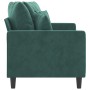 Sofá de 2 plazas de terciopelo verde oscuro 140 cm by , Sofas - Ref: Foro24-359305, Price: 193,21 €, Discount: %