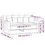Zweiplätziges Samtsofa in dunkelgrün, 140 cm. von , Sofas - Ref: Foro24-359305, Preis: 209,12 €, Rabatt: %