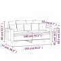 Zweiplätziges Samtsofa in dunkelgrün, 140 cm. von , Sofas - Ref: Foro24-359305, Preis: 193,21 €, Rabatt: %